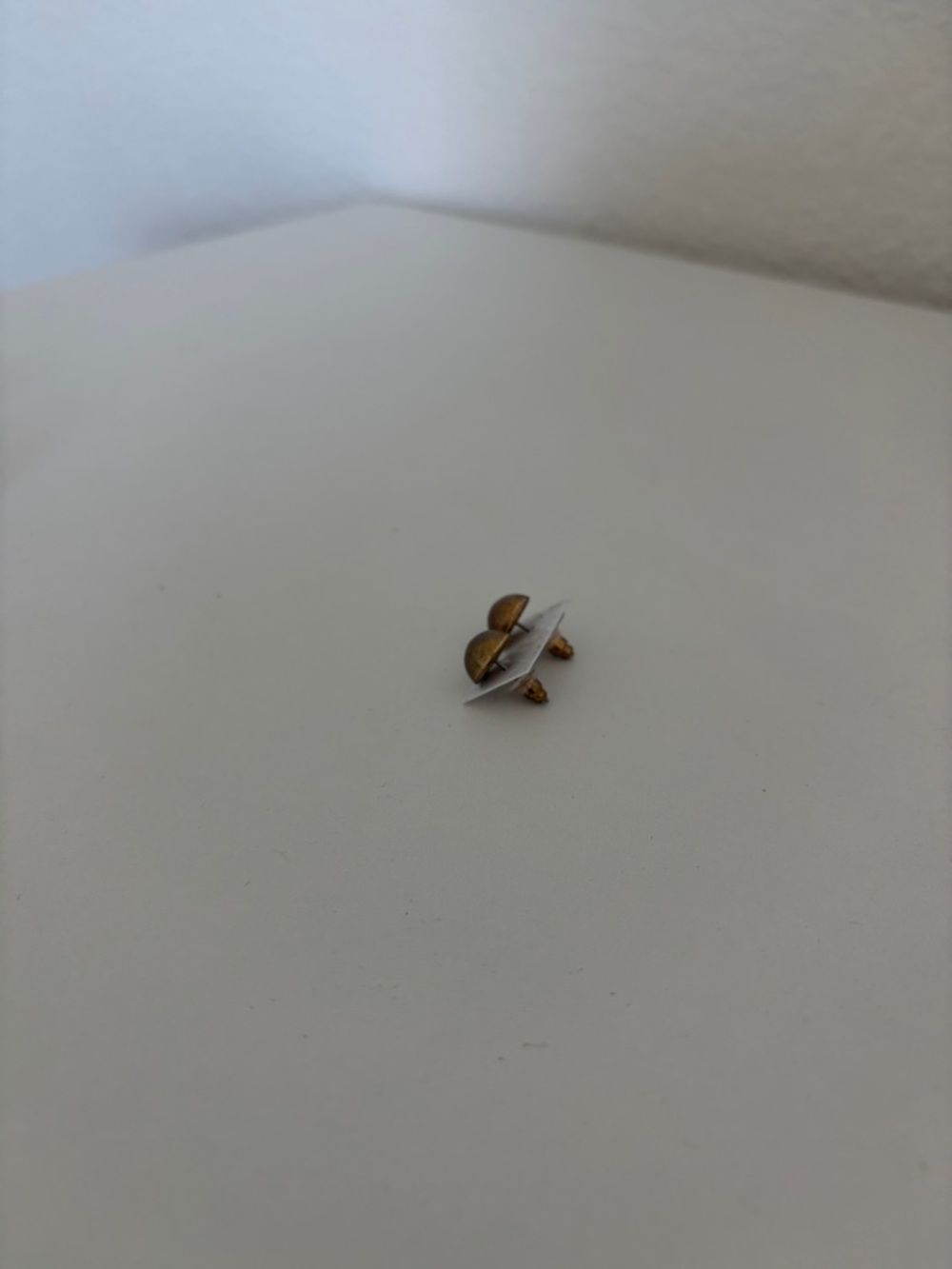Classic Round Stud Earrings in Metallic Bronze - Picture 2 of 2